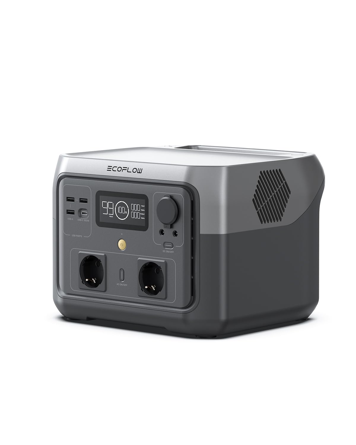 EF ECOFLOW Tragbare Powerstation RIVER 2 MAX, 512Wh Solargenerator mit LiFeP04, Schnellladung in 1 Stunde, für Camping/Wohnmobile, Kleine Verpackungsmängel, Produkt unbenutzt(Generalüberholt)